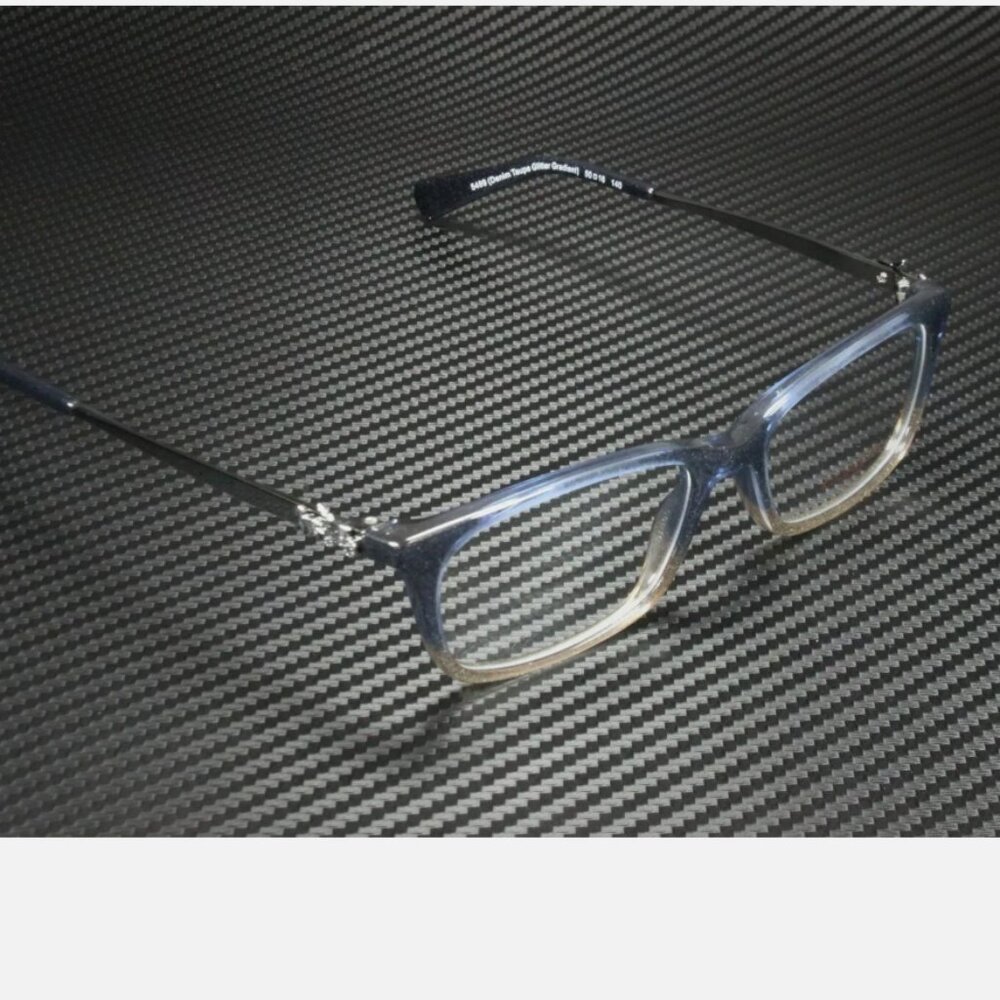 Coach Blue Glitter Rectangle Women's Eyeglasses - Picture 3 of 4